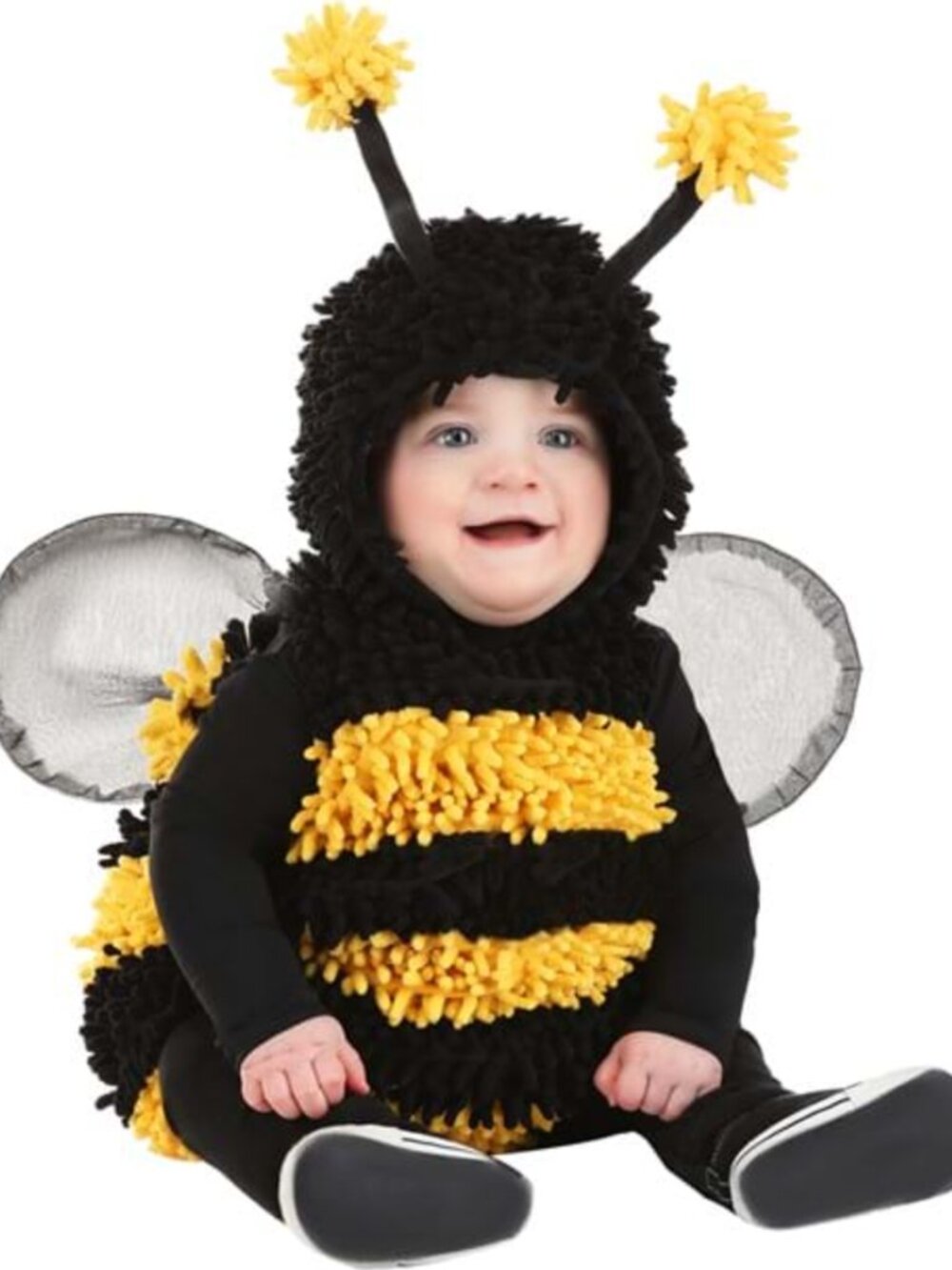 Bumblebee Costume Baby Toddler 18M - 2T Halloween Bumble Bee Fuzzy Stinger - Picture 3 of 3
